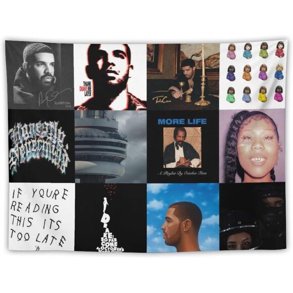 🎶 Drake Album Collection Tapestry for Dorm & Bedroom 30"x40" - Picture 1 of 2